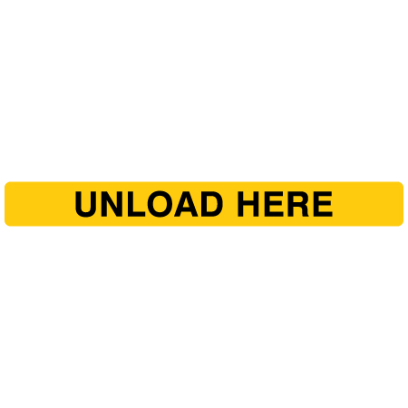A32 Unload Here - Horizontal 36" x 4"