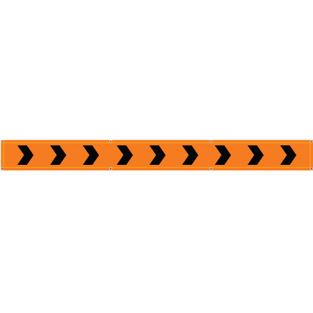 BL13 Chevrons - Hi Vis Orange Banner Oversized 20' x 12"
