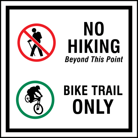 B504 No Hiking - Bike Trail Only