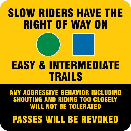 B852 Slow Riders Have The Right Of Way 24" x 24" Aluminum