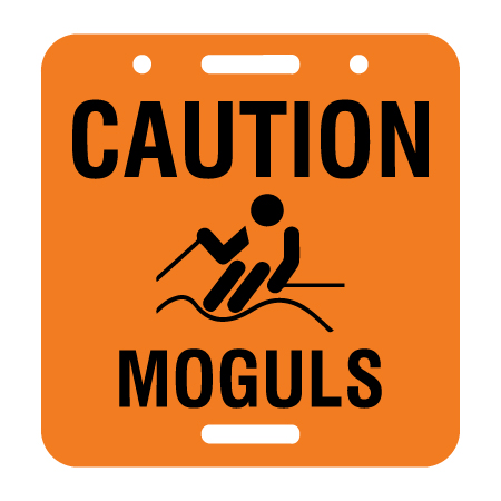 D68 Caution Moguls - Orange Square Disc 11.5" x 11.5"