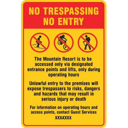 H600 No Trespassing No Entry 18" x 24"
