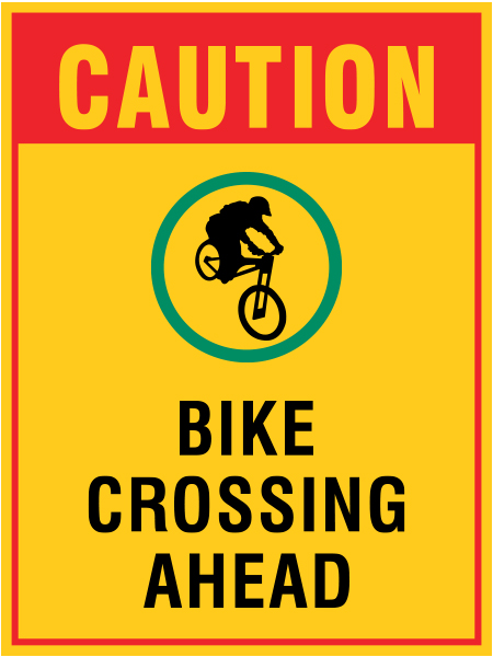 B602 Caution - Bike Crossing Ahead