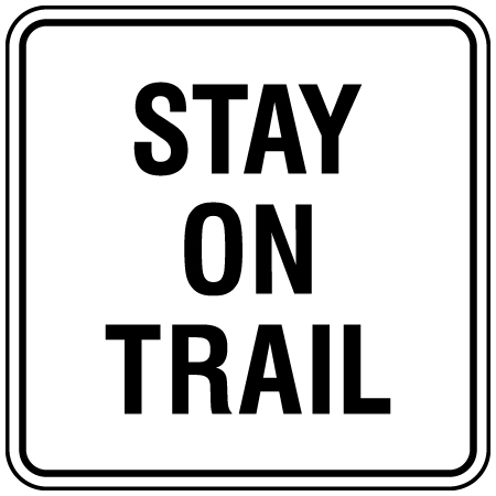 V216 Stay On Trail 18" x 18"