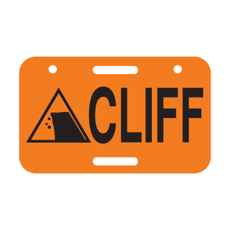 D02 Cliff - Orange Rectangle Disc 11.5" x 7"