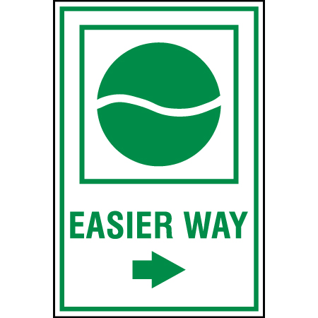 B151 Easier Way with Arrow 12" x 18" Coroplast