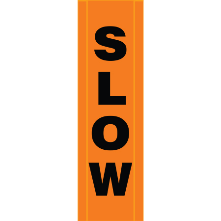 BV02 Slow - Hi Vis Banner Vertical 18" x 60"