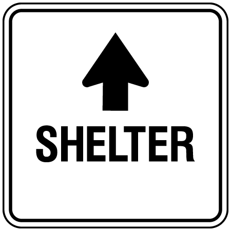 V215 Shelter Ahead 18" x 18"