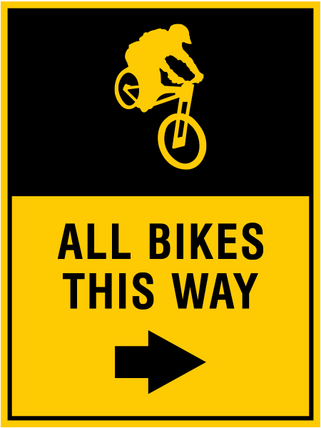 B603 All Bikes This Way with Arrow