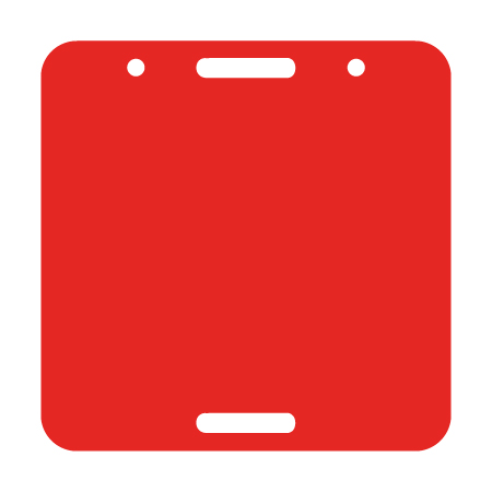 D12 Blank - Red Square Discs 11.5" x 11.5"
