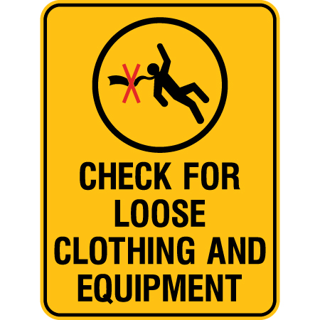 A04 Check for Loose Clothing 18" x 24"
