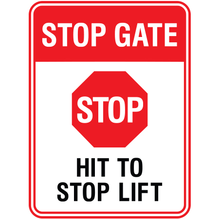 A14 Stop Gate Hit To Stop Lift 18" x 24"
