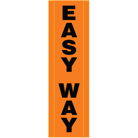 BV15 Easy Way - Hi Vis Orange Banner Vertical 18" x 60"