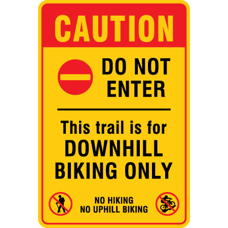 B610 Caution - Do Not Enter 24" x 36" Aluminum