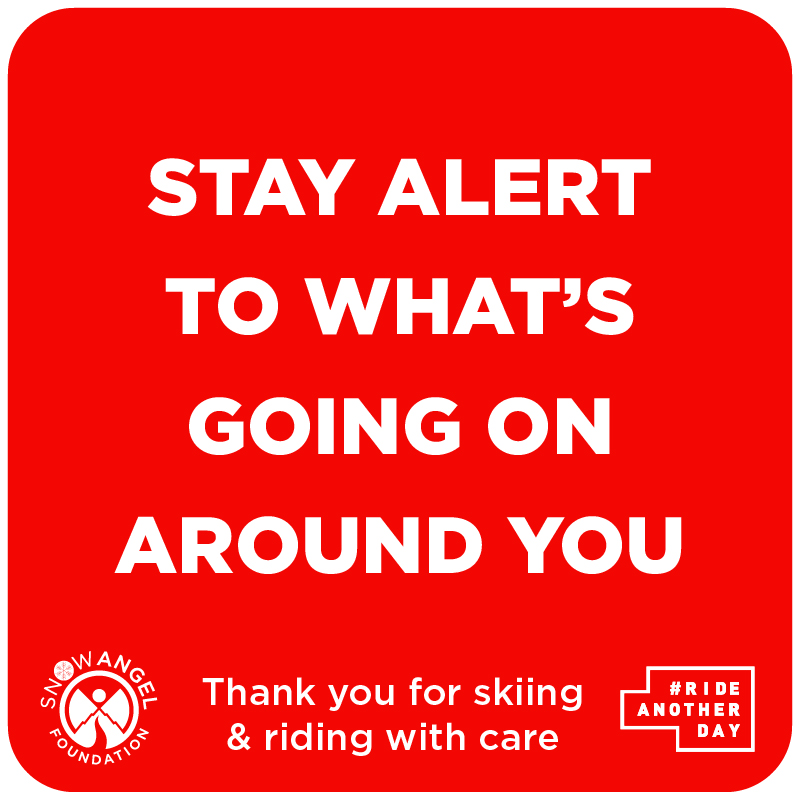 H189 Stay Alert to What's Going on Around You - Snow Angel Foundation Sign 18" x 18"