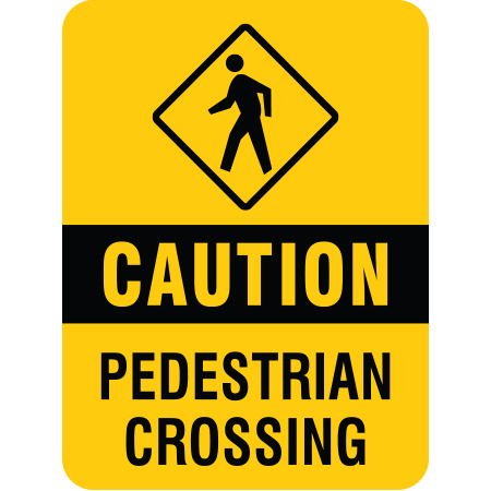 S112 Caution - Pedestrian Crossing 18" x 24"