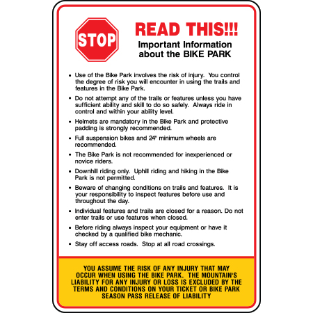 B701 Stop - Read This!!! 24" x 36" Aluminum