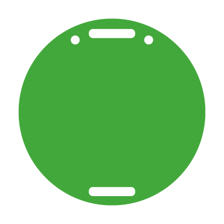 D11 Blank - Green Circle Discs 11.5" x 11.5"
