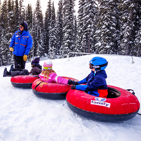 Adult Hard Bottom Snow Tubes 41" - Complete with Inner Tube and Leash - Red Cordura