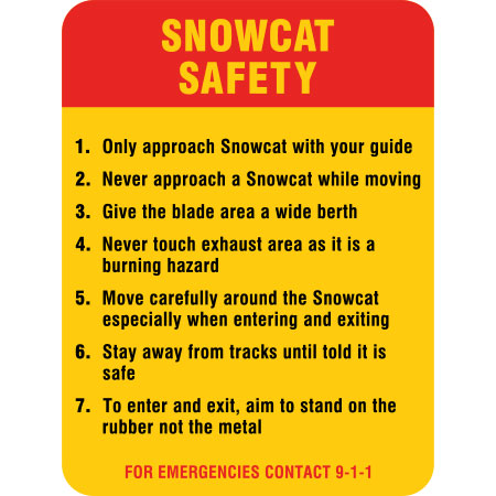 H498 Snowcat Safety 18" x 24"