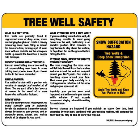 H151 Tree Well Safety with Snowmobile 36" x 30"