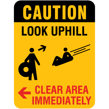 L607 Look Uphill Clear Area Immediately 18" x 24"