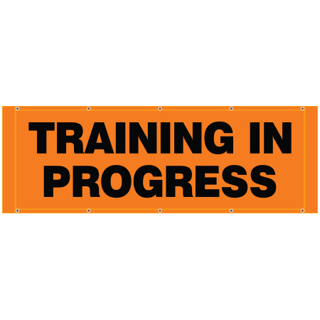 BH17 Training in Progress - Hi Vis Orange Banner Horizontal 84" x 30"