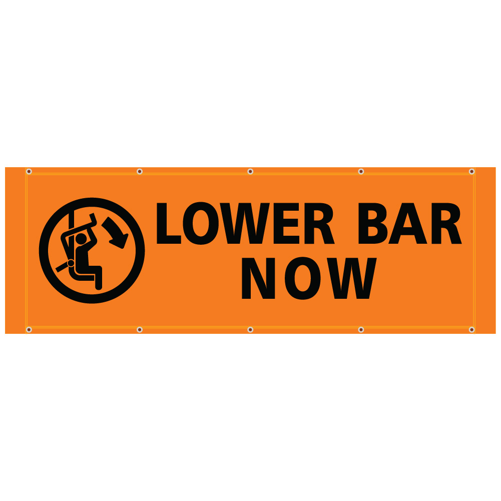BH59 Lower Bar Now - Hi Vis Orange Banner Horizontal 84" x 30"