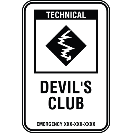 B228 Black Diamond Technical - Custom Trail Name with Emergency # 12" x 18" Aluminum