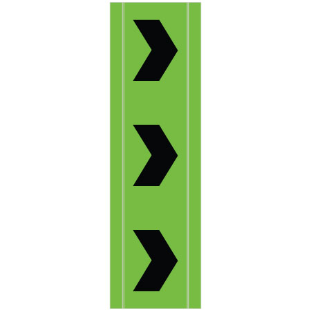BV13 Chevrons Right - Hi Vis Green Banner Vertical 18" x 60"