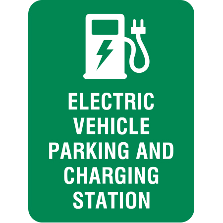 S114 Electric Vehicle Parking & Charging Station 18" x 24"