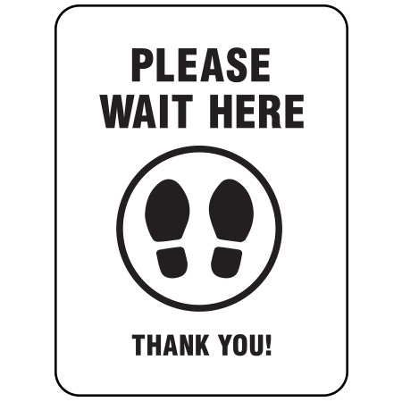 F084 Please Wait Here 18" x 24"