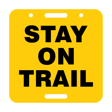 D51 Stay on Trail - Yellow Square Disc 11.5" x 11.5"
