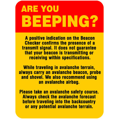 H341 Are You Beeping? - Positive Indication on Beacon Checker Confirms Signal 18" x 24"