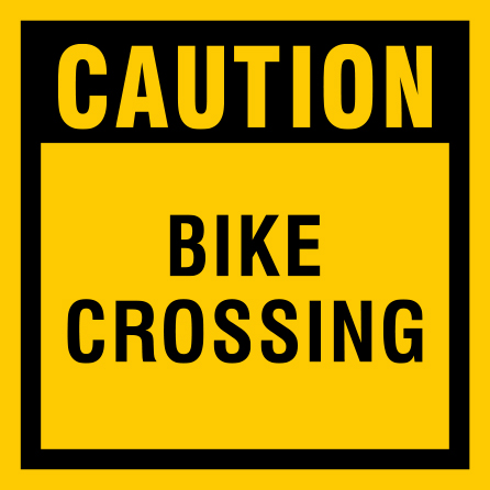 B423 Caution - Bike Crossing