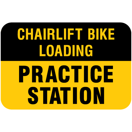 B626 Chairlift Bike Loading - Practice Station 18" x 12" Aluminum