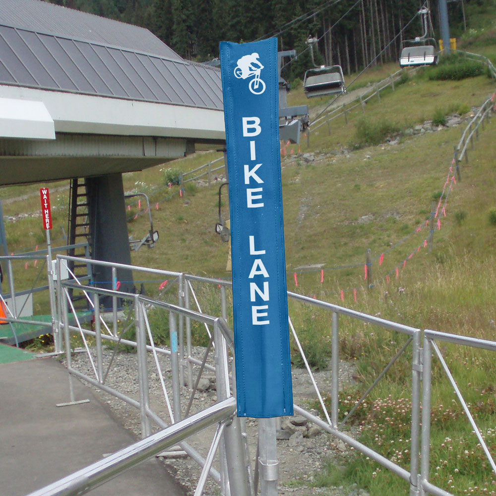 L238FB Bike Lane - Vertical Vinyl Pole Banner 5" x 40"