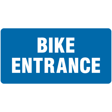 B892 Bike Entrance 48" x 24" Aluminum