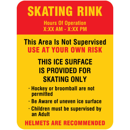 W400 Skating Rink Hours of Operation 24" x 36"