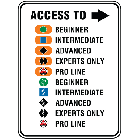 B805 Access to with Custom Trail Names 18" x 24" Aluminum