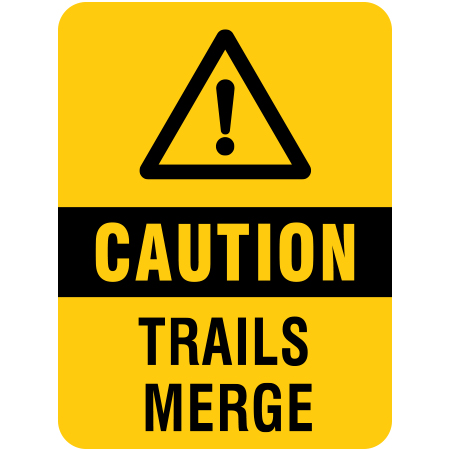 H108 Caution - Trails Merge 18" x 24"