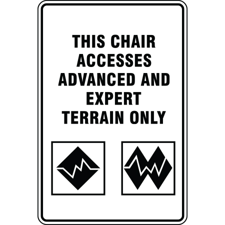 B803 This Chair Accesses Advanced and Expert Terrain Only 24" x 36" Aluminum