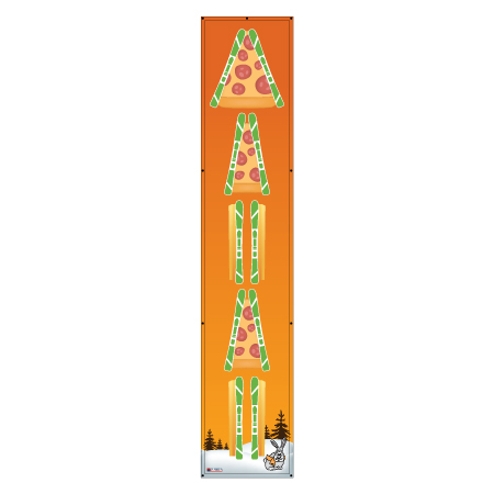 Ski Learning Mat, Pizza & French Fry 3' x 15'