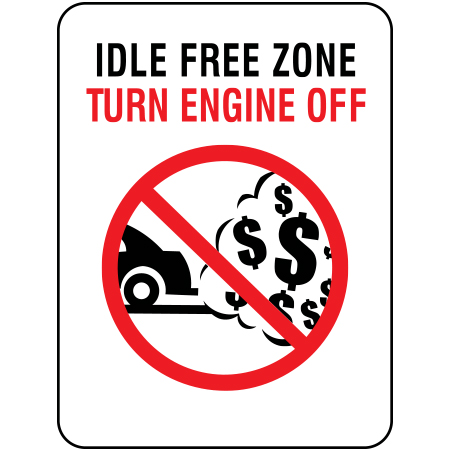 S208 Idle Free Zone - Turn Engine Off 18" x 24"