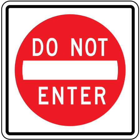 R-009-2 Do Not Enter 24" x 24" ASTM 9 Diamond Grade Reflective