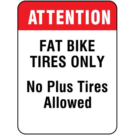 W279 Attention - Fat Bike Tires Only 18" x 24"