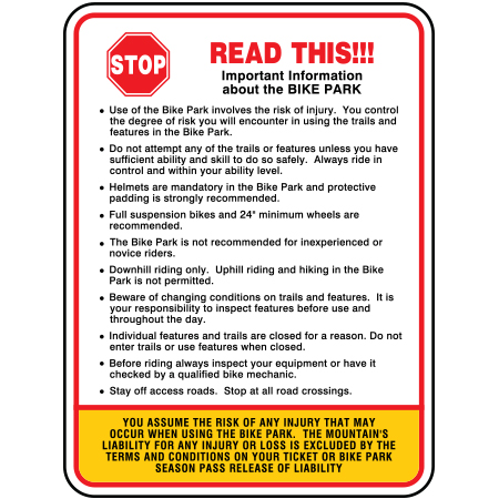 B701 Stop - Read This!!! 18" x 24" Aluminum