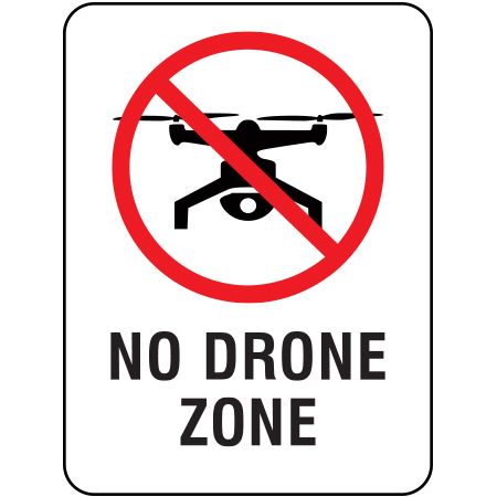 S413 No Drone Zone 18" x 24"