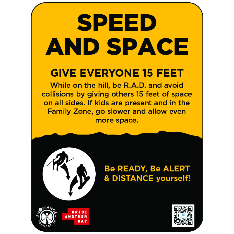 H183 Speed and Space - Snow Angel Foundation Sign 18" x 24"