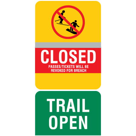 H314 Closed/Trail Open - Flip Sign 18" x 24"